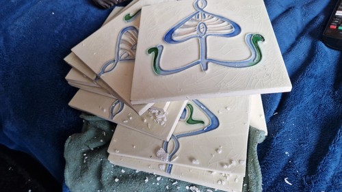 Fireplace tiles x10 150mm - tiles,