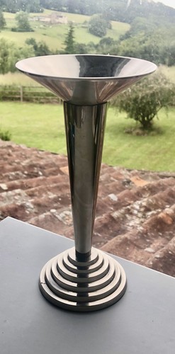 Vintage steel candlestick - vintage,