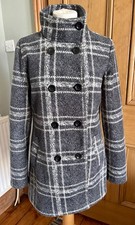 Ladies Cozy Checked thick Fleece Jacket Size M 