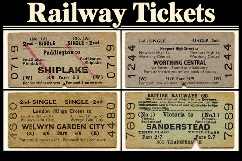 British railway train ticket - railway,