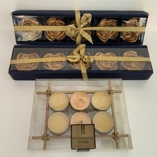 Christmas Tea Light Candles x16 Gold Frankincense & Myrrh Scented & Rose-Shaped