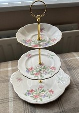 Vintage Royal Albert Bone China 3 Tier Cake Stand Pretty Flowers