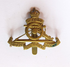 British ROYAL ARTILLERY Brass Military Cap badge