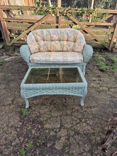 Green Cane Rattan 2 Seater