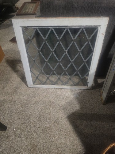 Antique salvaged square - square, leaded