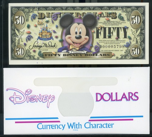 Disney dollar mickey - disney, $50