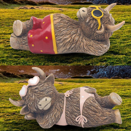 Highland cow beach time boy - highland,