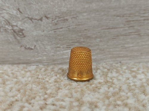 Vintage brass thimble size - vintage,