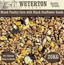 Mixed Poultry Corn With Black Sunflower Seeds Chickens Hens Ducks - 20kg GM FREE