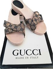 Gucci Authentic Wooden sandals Glogs mules Sz Eur36.5 UK 3.4,  4 Or 4.5