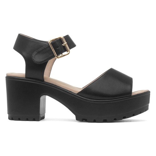 Heart womens sandals - sandals, black