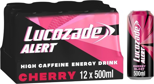 12x500ml lucozade alert cherry - 12x500ml,
