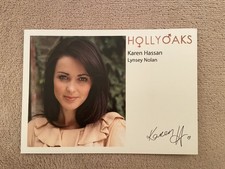 KAREN HASSAN    (HOLLYOAKS) PRESIGNED CAST CARD