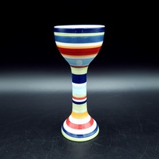 Tall Egg Cup Stripey Sagaform SDG Sweden ceramic multi colour breakfast table 5"