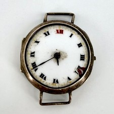 Antique Silver Trench Watch, Birmingham Import 1918, Swiss, Spares/Repair