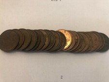 Irish 22 mixed half pennies 