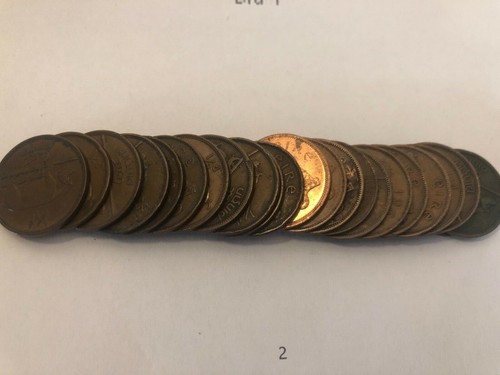 Irish mixed half pennies - irish,