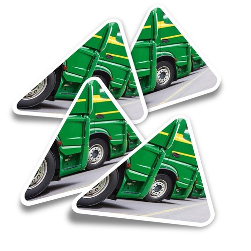 Triangle stickers green - 4x,