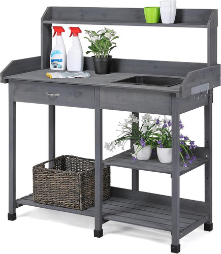 Wooden potting table layer - wooden,