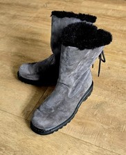 Ladies Caterpillar CAT Boots Grey Suede 5
