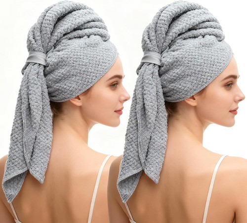 Pack microfibre hair towel - microfibre,