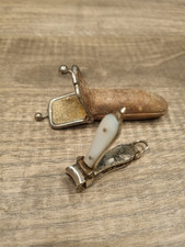 Vintage Miniture Nail Clippers In A Pouch