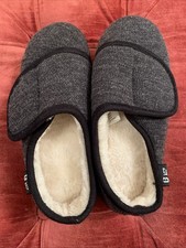 Ladies Long Bay Slippers Size 4 Grey Fur Lined