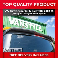 FITS VW T5 TRANSPORTER REAR TAILGATE SPOILER SPORTLINE STYLE PU NOT FIBREGLASS