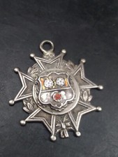 Vintage Silver Enamel Watch Fob Southern Combination Football League