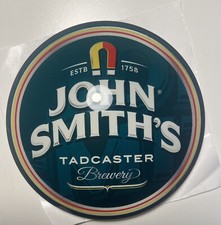 John Smith's Round Fisheye Badge, Beer Pump, Beer font, Mancave, Pub, Bar, Lager