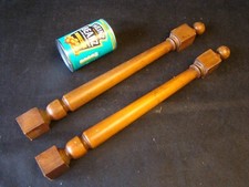 2 Salvaged Solid Wood possib Mahogany ? Baluster Spindle Column Salvaged Upcycle