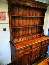 Antique oak english dresser - antique,