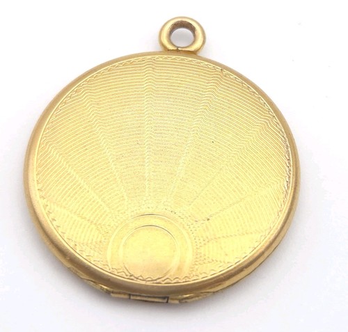 Gold filled sunburst locket - gold,