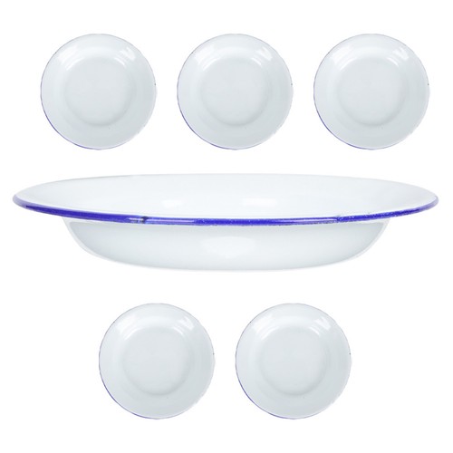 Pcs enamel serving plate - 6,