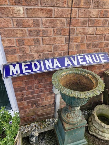 Original antique enamel - enamel, street