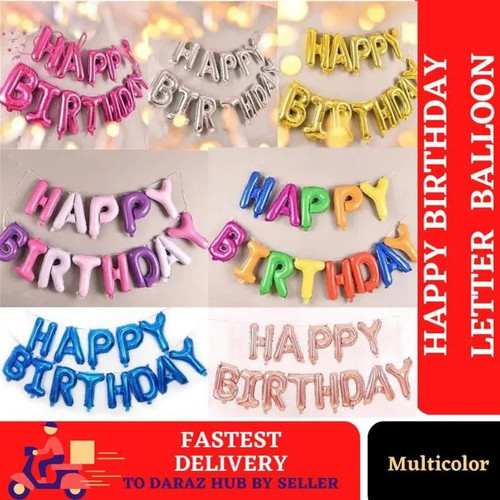 Happy birthday balloons banner - happy,