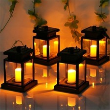4X Waterproof LED Solar Powered Hanging Lantern Light Outdoor Garden Table Lamp