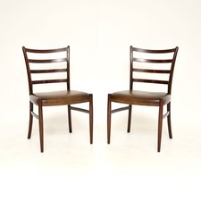 Pair of Danish Rosewood and Leather Chairs by Johannes Andersen
