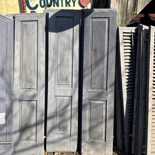 Vtg pair old wooden - 1, door