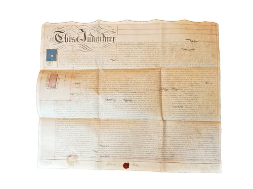 Victorian vellum indenture - victorian,