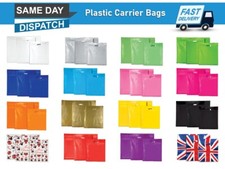 Strong Patch Handle Carrier Bags Plastic Carrier Bags Gift Shop Boutique Retail