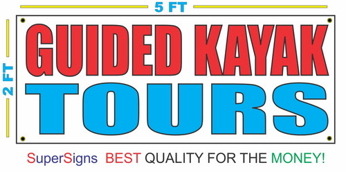 Guided kayak tours - kayak, sign