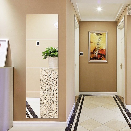4pcs mirror wall tiles square - 4pcs,