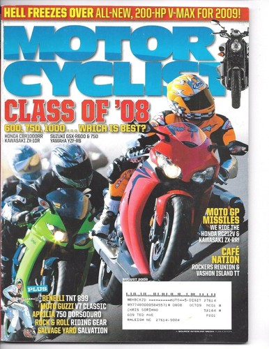 Motorcyclist magazine august - motorcyclist,