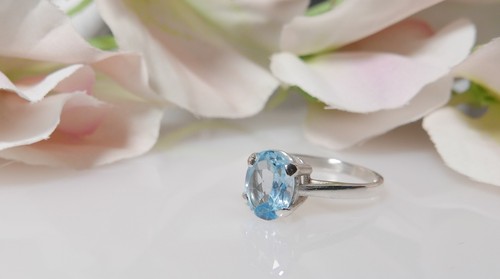 Topaz ring sterling silver - topaz,