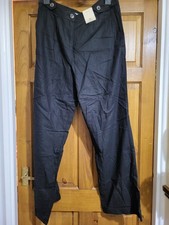Womens TU Women linen Rich Black  Trousers Size 14