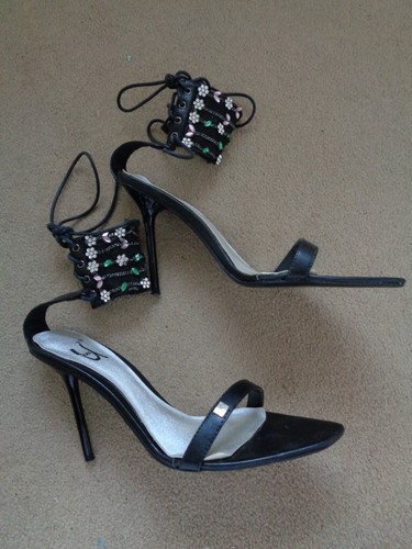 Unze black high - high, heeled
