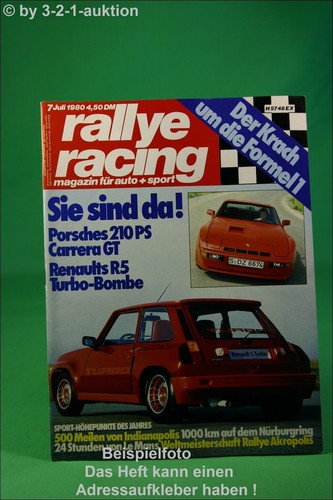 Rally racing porsche - rally, 7/80