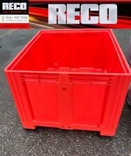 BRAND NEW RED 610 LTR RIGID PLASTIC PALLET BOX " DOLAV"  1000X1200X750m BULK