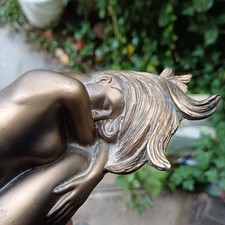 Bronze 'look' female nude / Art nouveau